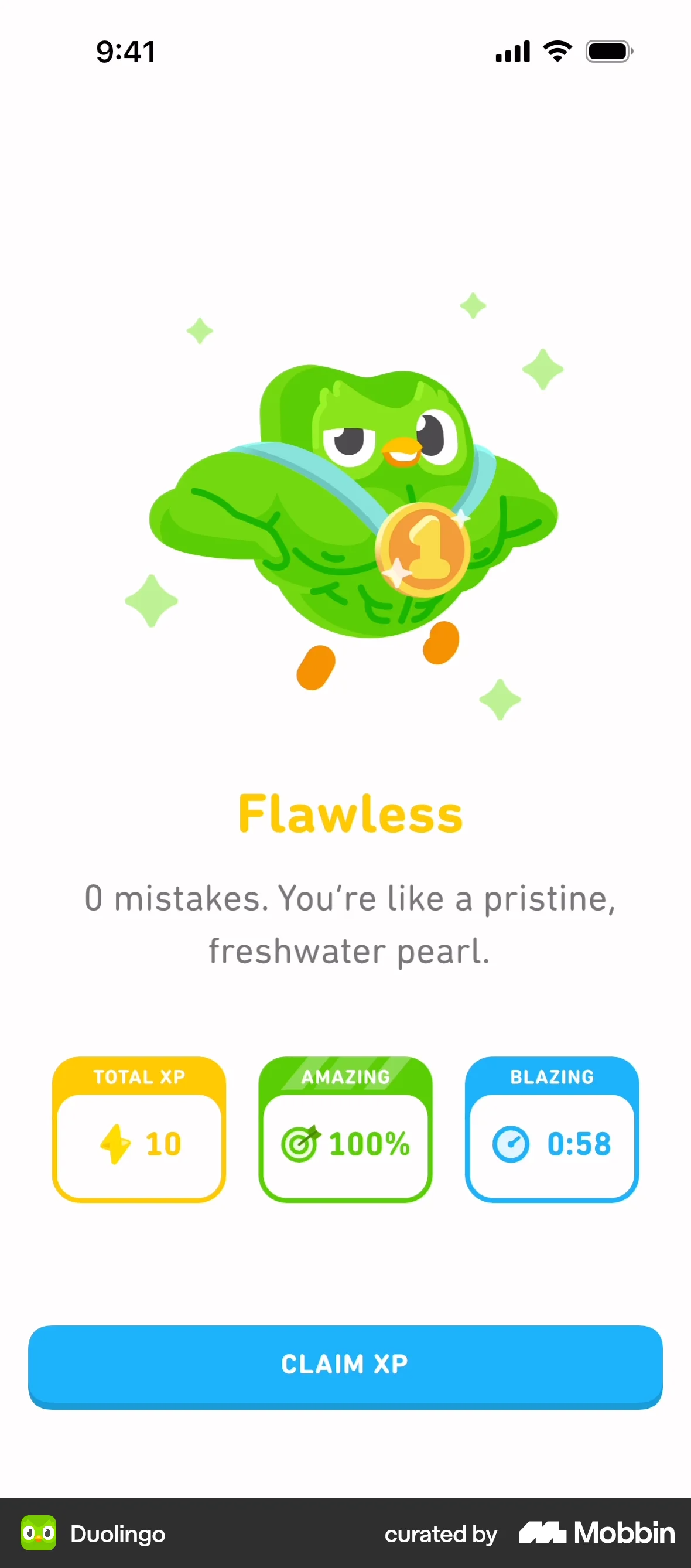 Duolingo achievement screen